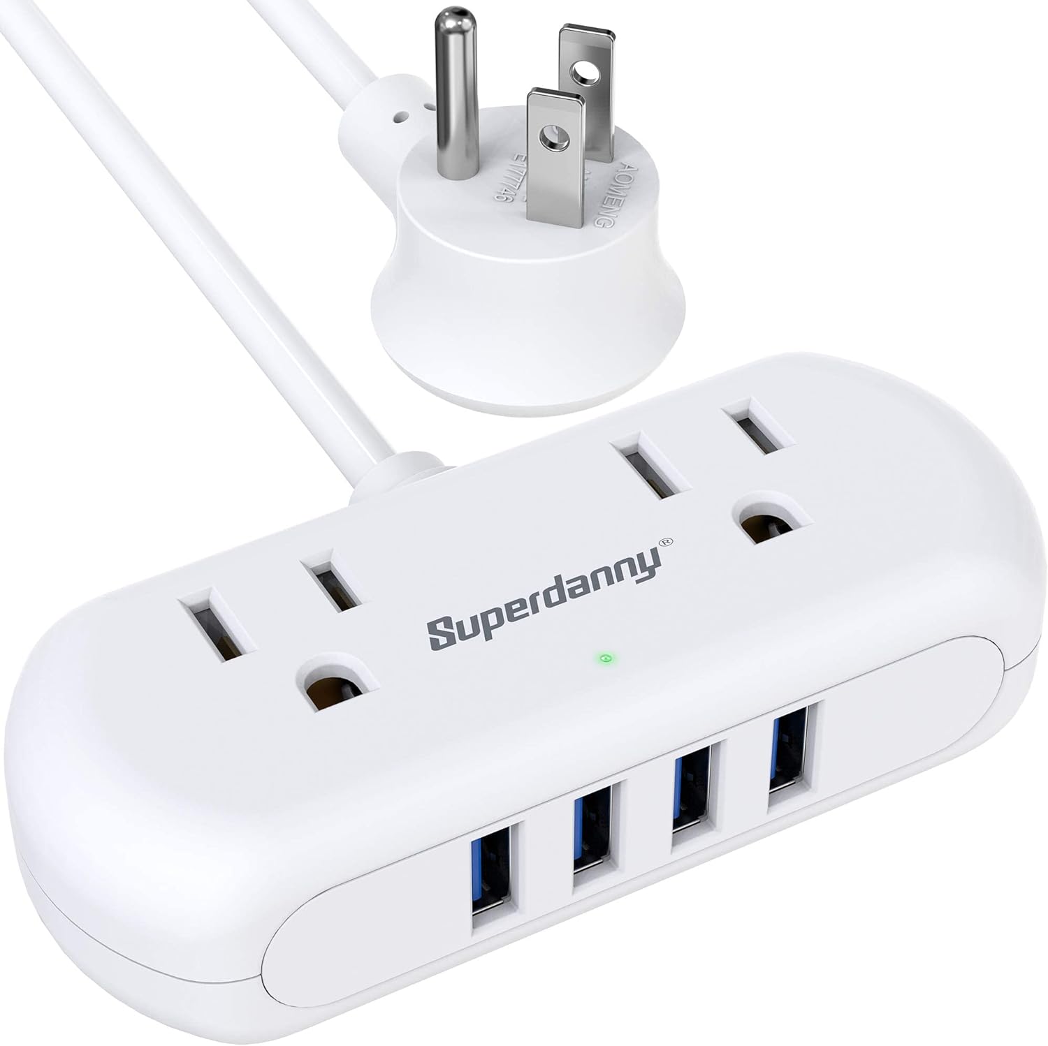 I recently purchased the Power Strip with USB and I am extremely impressed with its performance. This mini surge protector is the perfect addition to any home, travel, or office as it comes with 2 wide-spaced outlets and 4 USB ports, making it ideal for charging multiple devices at once. My husband and I put it to the test by using it on our two-week road trip, with confidence I can say buy it.One of the standout features of this power strip is the quality of its construction. The SUPERDANNY Pow