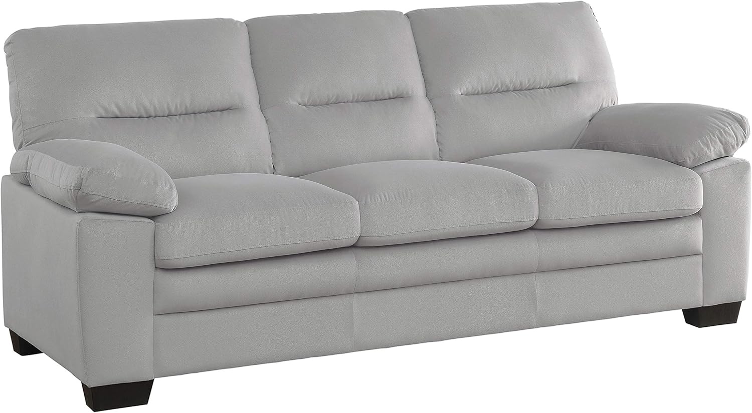 Lexicon 84 Sofa, Comfy Modern Sofa with Pillow-Top Arms, 3-Seater Sofa, Couch for Living Room Apartment Lounge, Solid and Easy to Assemble, Gray