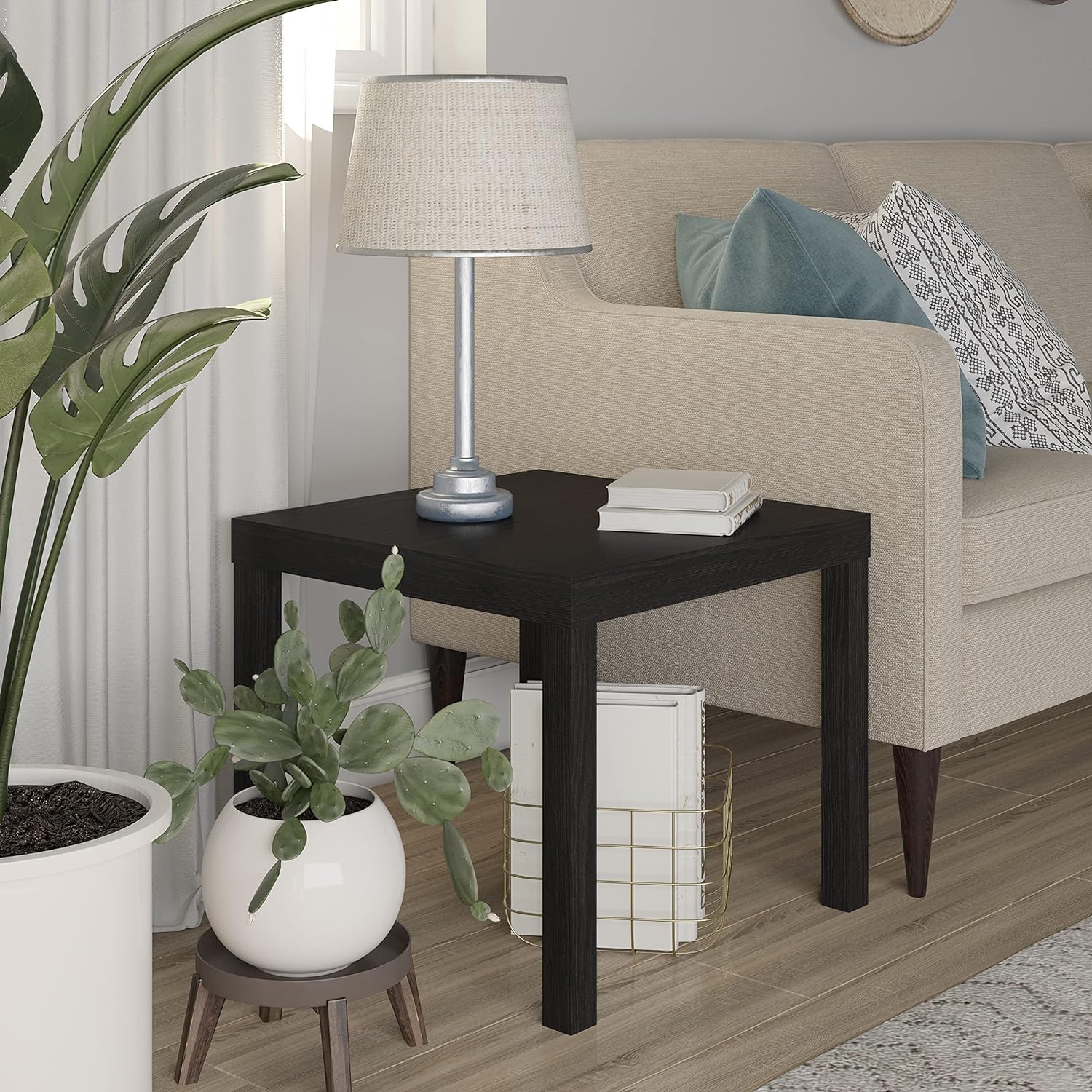 Ameriwood Home Parsons Modern End Table, Brown