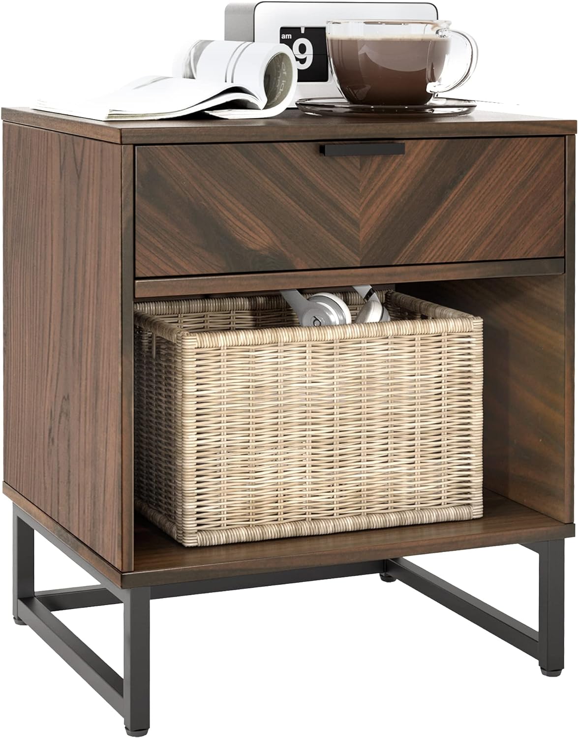 Edit: The seller is great and so responsive. They send me the missing handle right away. Great customer service, and great end table.The night stand is very cute, sturdy, and easy to build, BUT it' missing the drawer handle making it impossible to open while closed. I currently have a tape to help open the drawer. So disappointing, would be 5 stars otherwise.