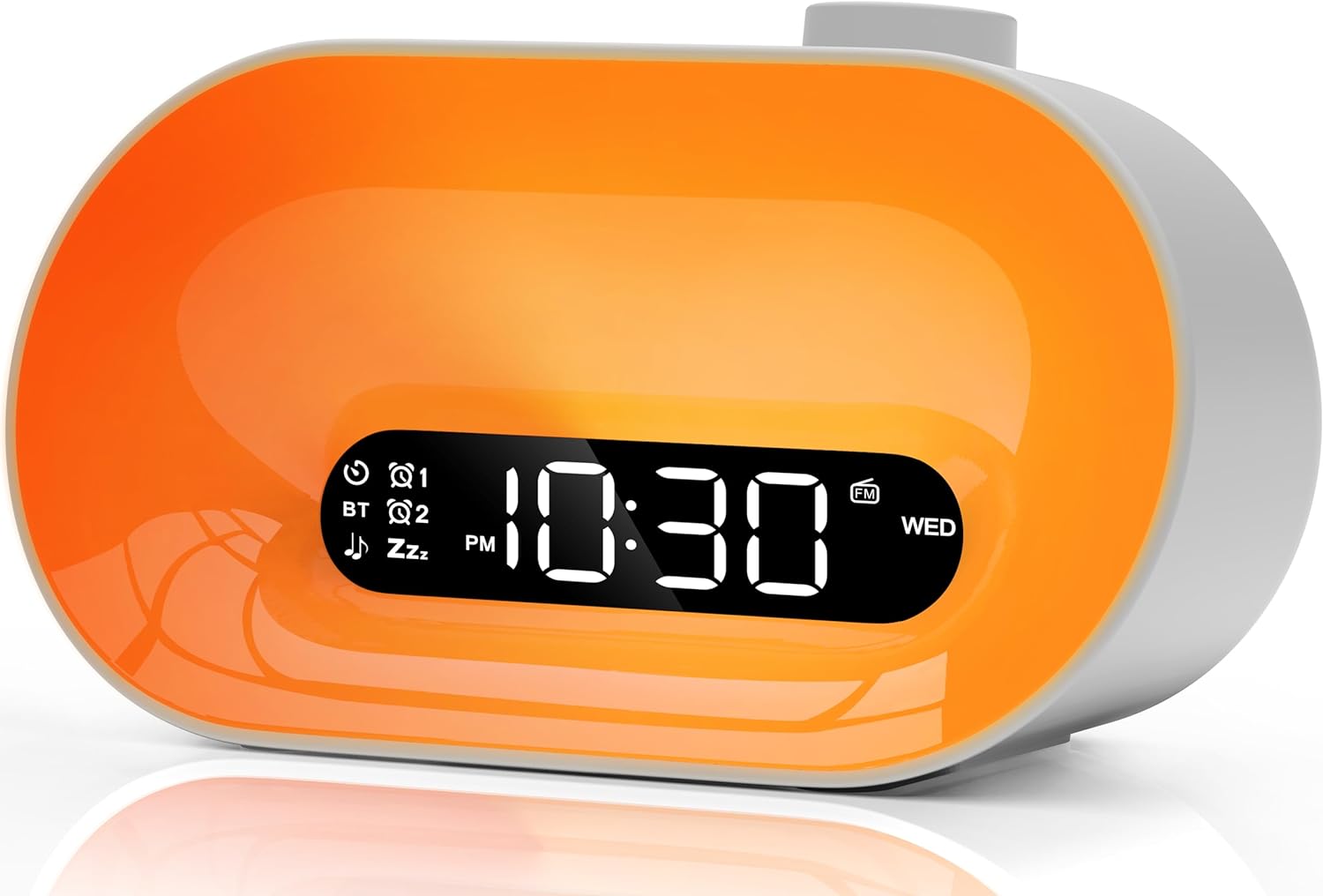 Sunrise Alarm Clock Wake Up Light for Kids Bedroom, Heavy Sleepers Adults, Sunlight Alarm Clock with FM Radio, Sound Machine Bluetooth Speaker Nightlight, Gradual Dawn Simulator, Gift for Boys Girls