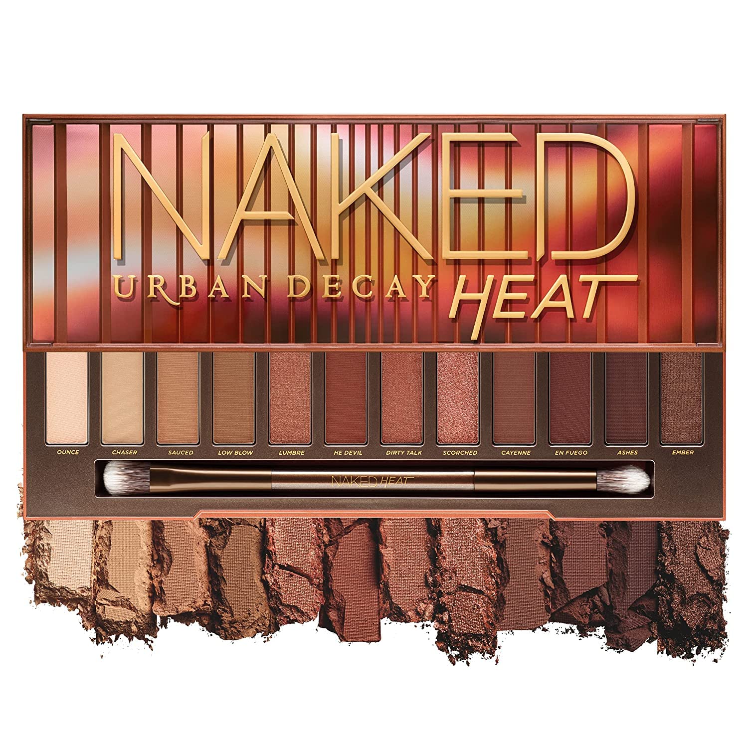 Urban Decay Naked Eyeshadow Palette, 12 Ultra-Blendable Shades - Rich Colors with Velvety Texture - Set Includes Mirror & Double-Ended Makeup Brush - Vegan   Cruelty Free