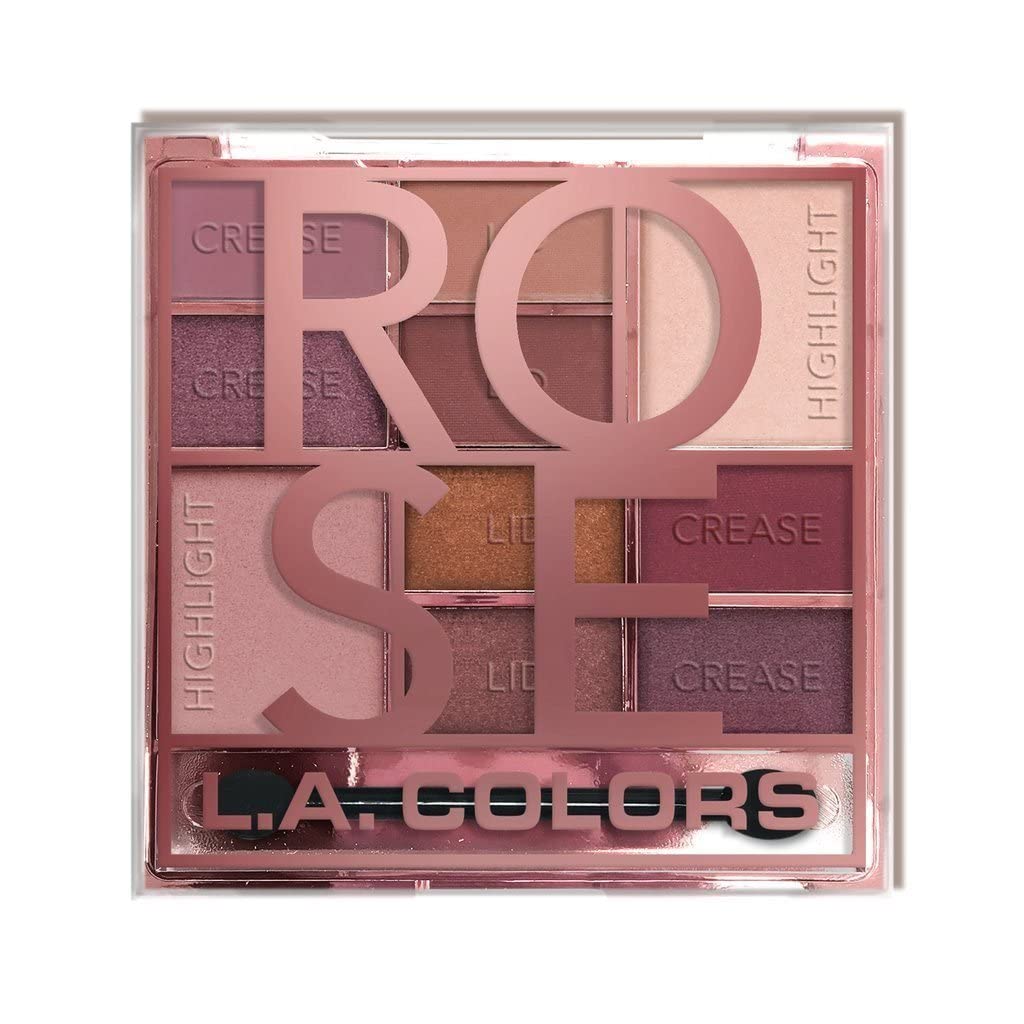 L.A. COLORS Color Block Eyeshadow Palette, Rose