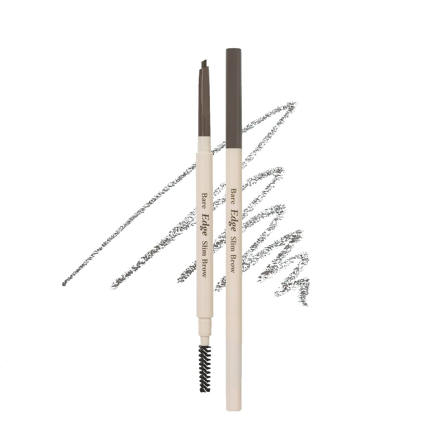 ETUDE Bare Edge Brow Pencil 03 Grey Brown | A hexagon-shaped slim brush that delicately coats every strand of eyelashes | Brow Mascara | Zero Clump & No Bushy Brows