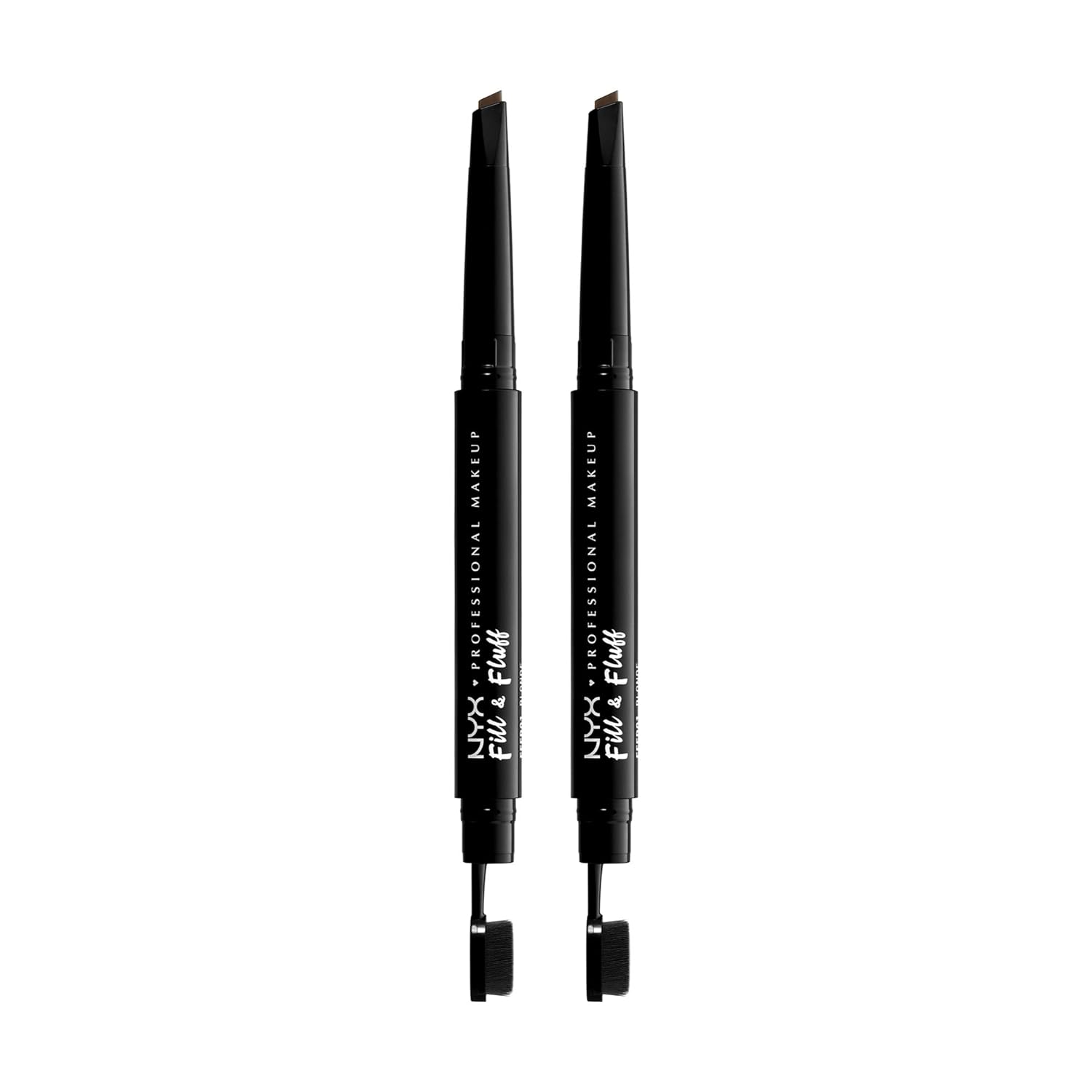 NYX PROFESSIONAL MAKEUP Fill & Fluff Eyebrow Pomade Pencil - Ash Brown (Pack Of 2)