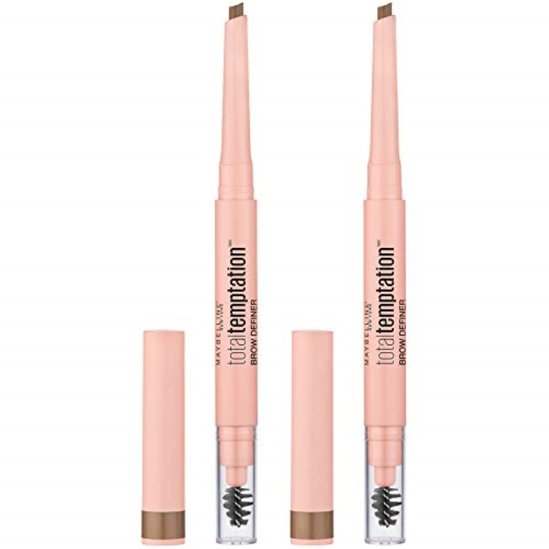 Maybelline Total Temptation Eyebrow Definer Pencil, Blonde, 2 Count