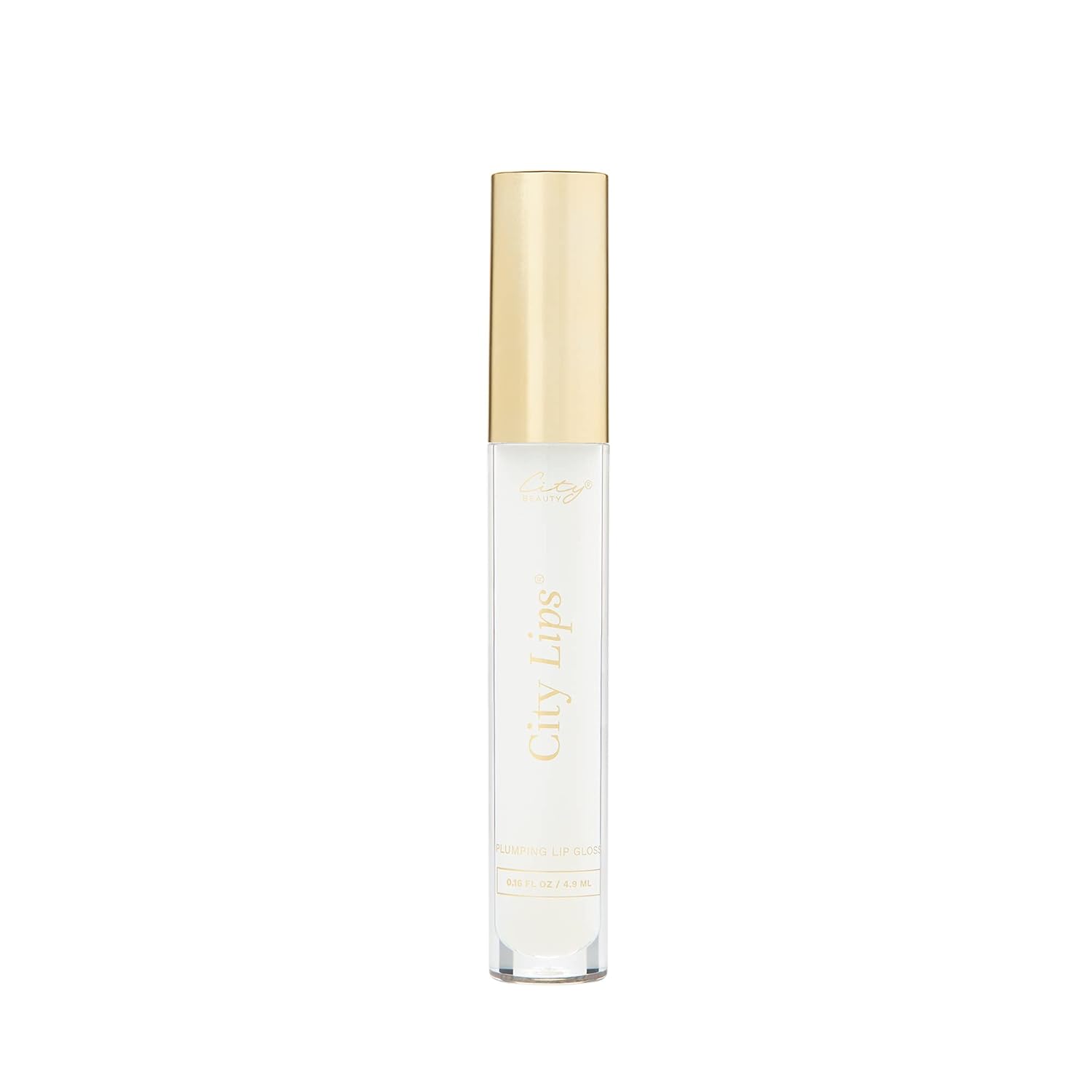 City Beauty City Lips Clear - Plumping Lip Gloss - Hydrate & Volumize - All-Day Wear - Hyaluronic Acid & Peptides Visibly Smooth Lip Wrinkles - Cruelty-Free (Clear)