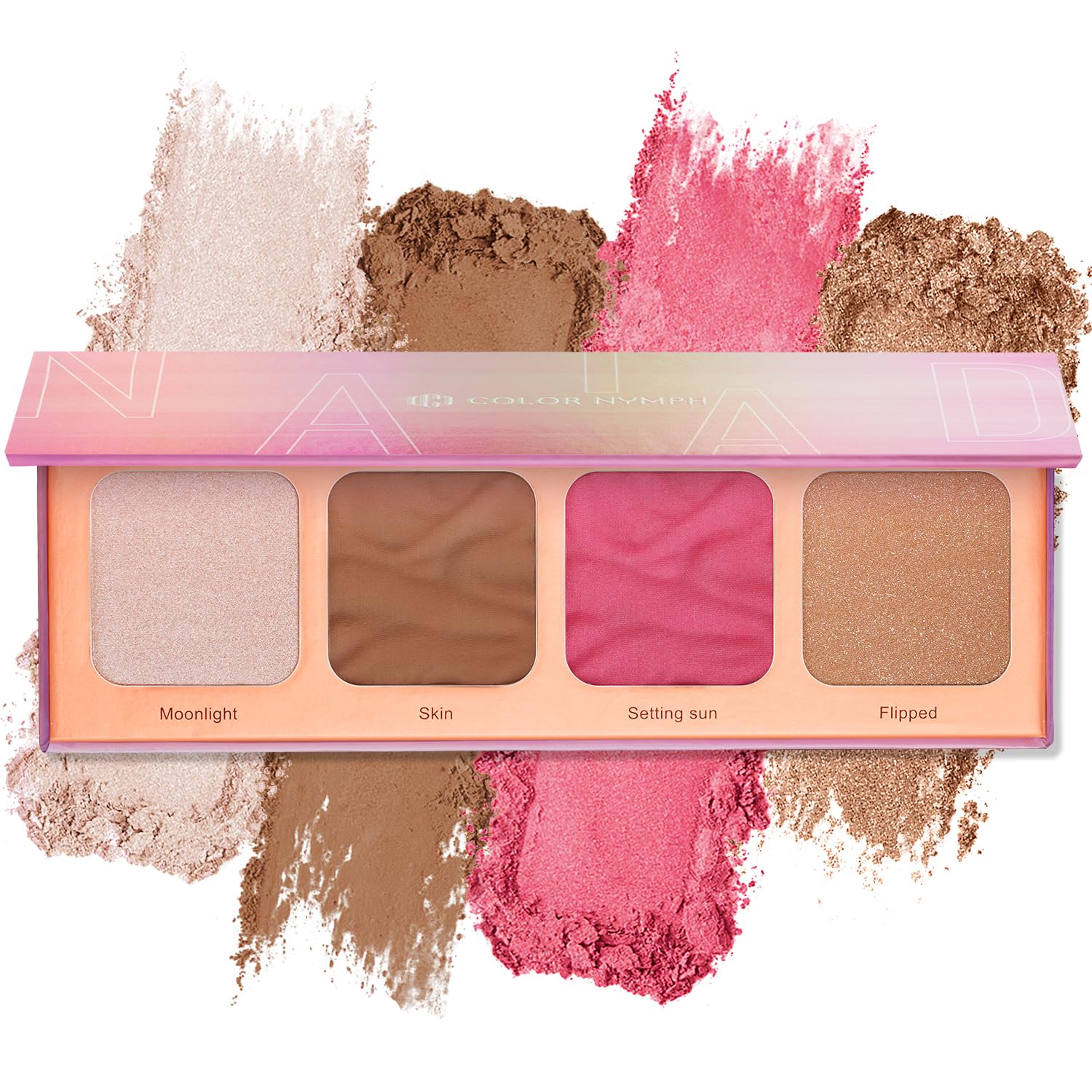 Contour Palette Eyeshadow Makeup Kit for Beginners Teens Makeup Powder Set Included Highlighter, Blush, Bronzing Powder, Contour Powder with Large Mirror Cruelty Free And Hypoallerg