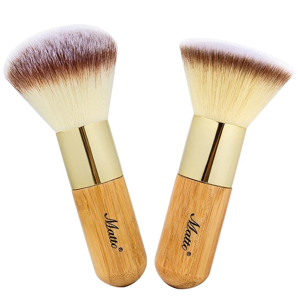 Makeup Brush Set 2 Pieces Face Blush Kabuki Powder Foundation Makeup Brushes for Mineral BB Cream