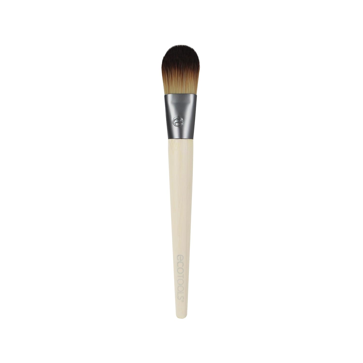 EcoTools Classic Foundation Makeup Brush, For Liquid & Cream Foundation, Streak-Free Makeup, Buildable Coverage, Eco-Friendly, Dense, Synthetic Bristles, Bamboo Handle, Vegan & Cruelty-Free 1 Count