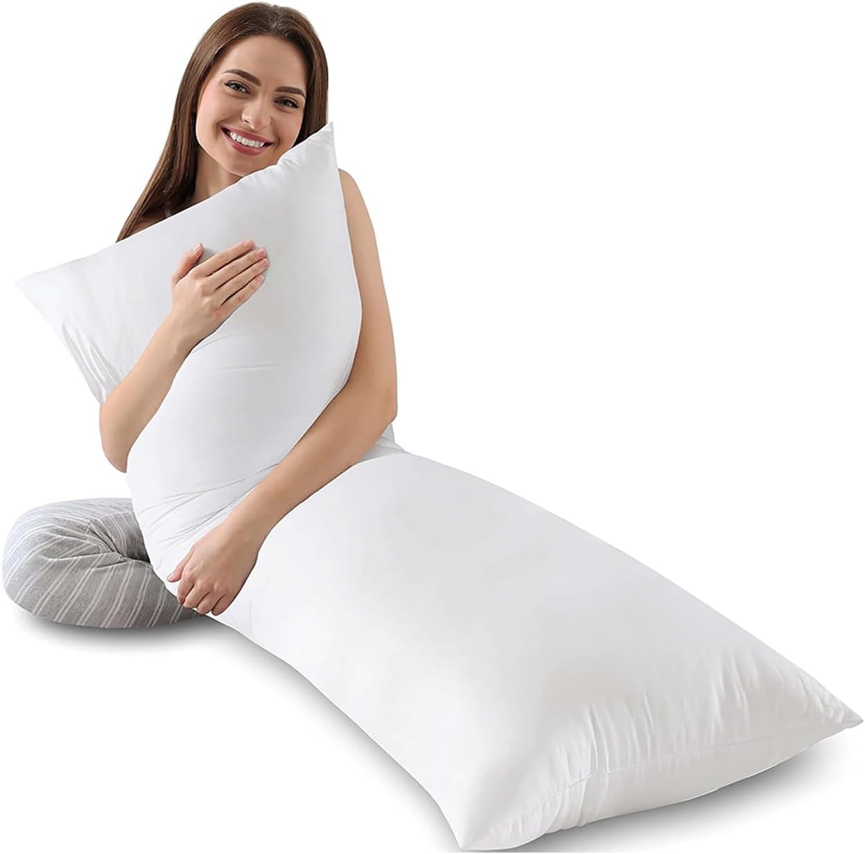 This is a great body pillow, mostly for its size and softness. Its long enough to keep between your knees to keep alignment for your body, but also keeps your arms from falling asleep. I have used other body pillows that were so bulky they were hard to arrange or roll over, but this was the perfect thickness and soft that you can still maneuver around. Good quality and value for the price!