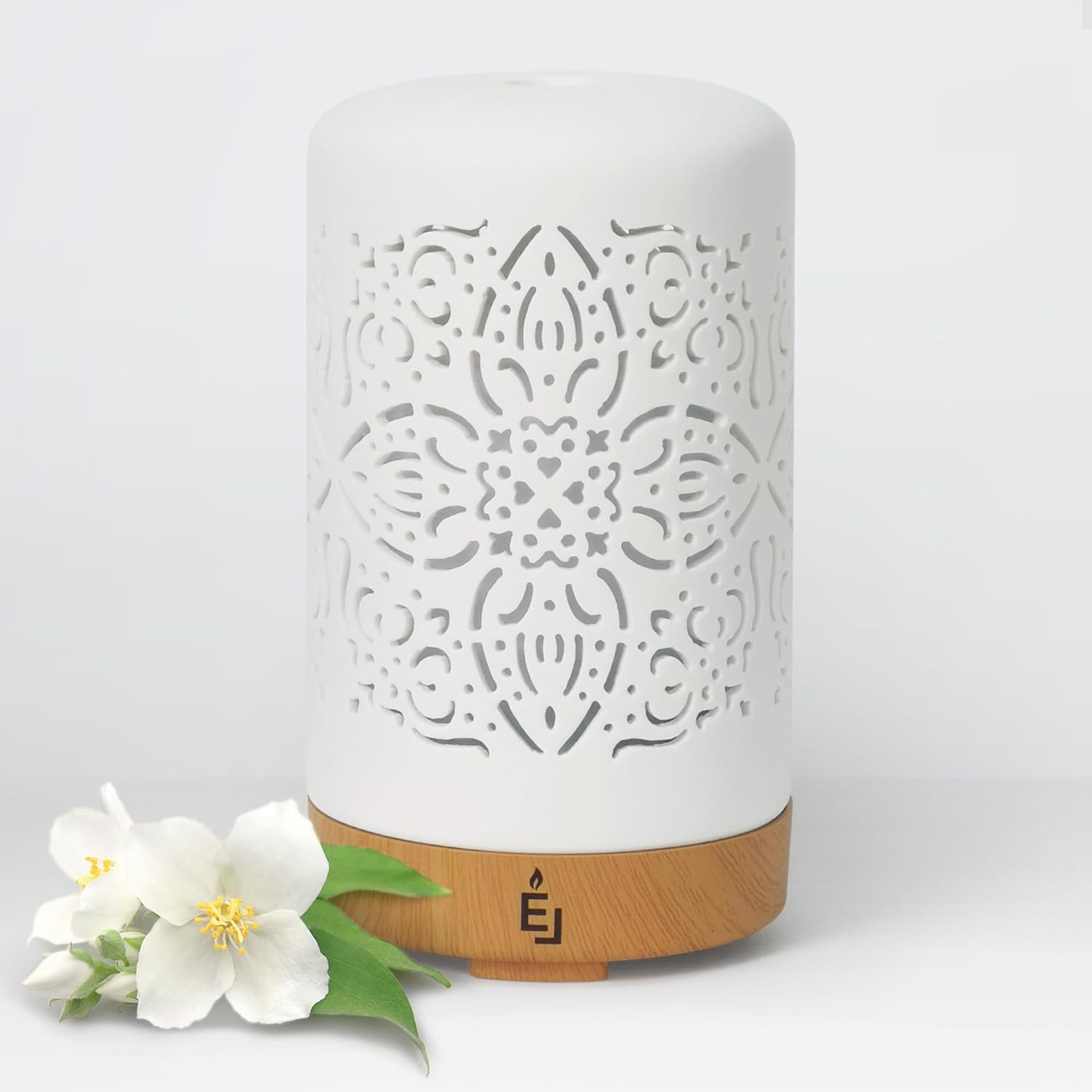 This is a gorgeous diffuser. It was perfect through Christmas and beyond with its beautiful snowflakes. The lights are great and the diffuser works well in my medium sized living room.
