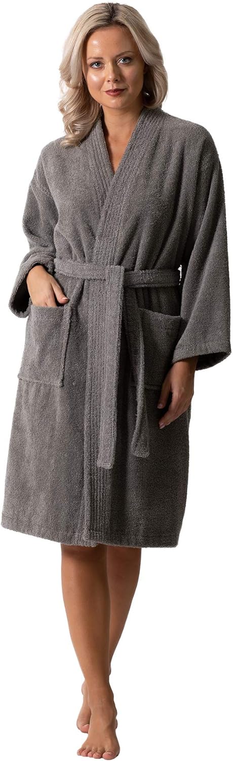 Luxurious Turkish Terry Kimono Collar Super-Soft Terry Absorbent Bathrobes for Women