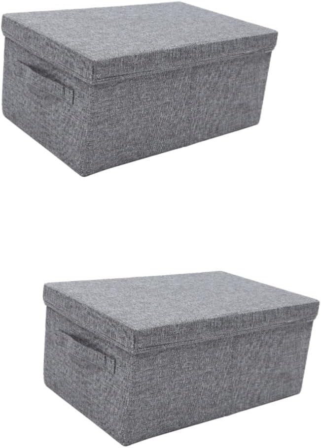 BESTOYARD 2 Pcs Wardrobe Storage Box Decorative Storage Bins with Lids Collapsible Storage Cube Fabric Storage Cubes Decorative Storage Baskets Clothes Pp Board Child Laundry Box Clothing