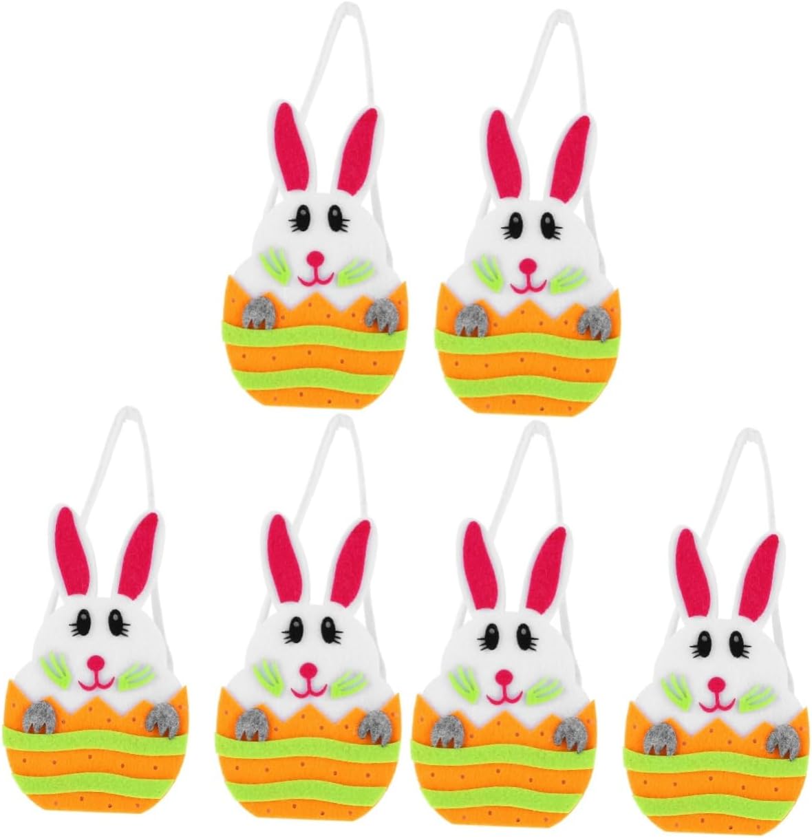 Zerodeko 6 Pcs Easter Basket Mini Gift Bags Kids Goodie Bags Mini Favor Baskets Gift Packing Baskets Dollhouse Storage Basket Chicken Egg Basket Portable Child Non-woven Fabric Decorations