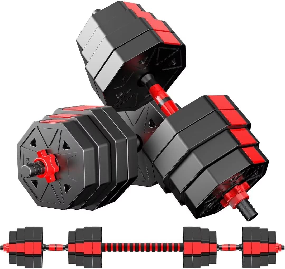 Adjustable Weights Dumbbells Set, 20/30/40/60/80lbs Non-Rolling Adjustable Dumbbell Set, Free Weights Dumbbells Set Hexagon, Weights Set for Home Gym