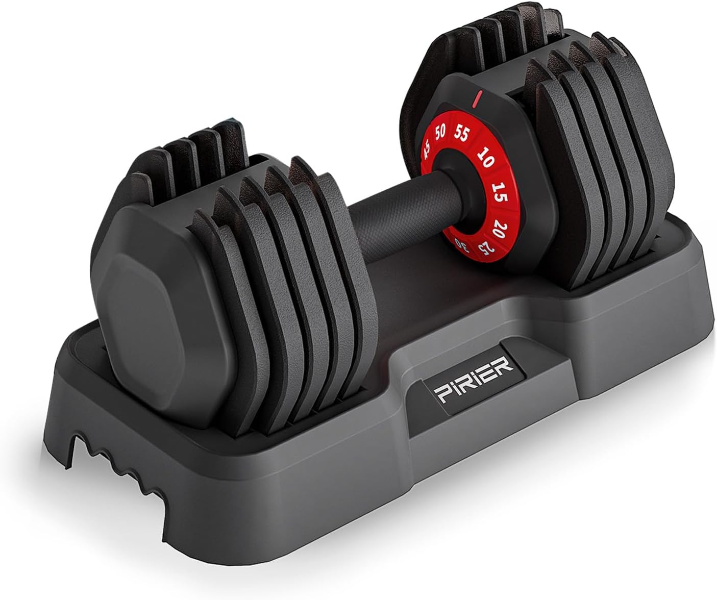 I love the convenience of adjustable dumbbells. It' like having a whole rack of weights in one compact set.