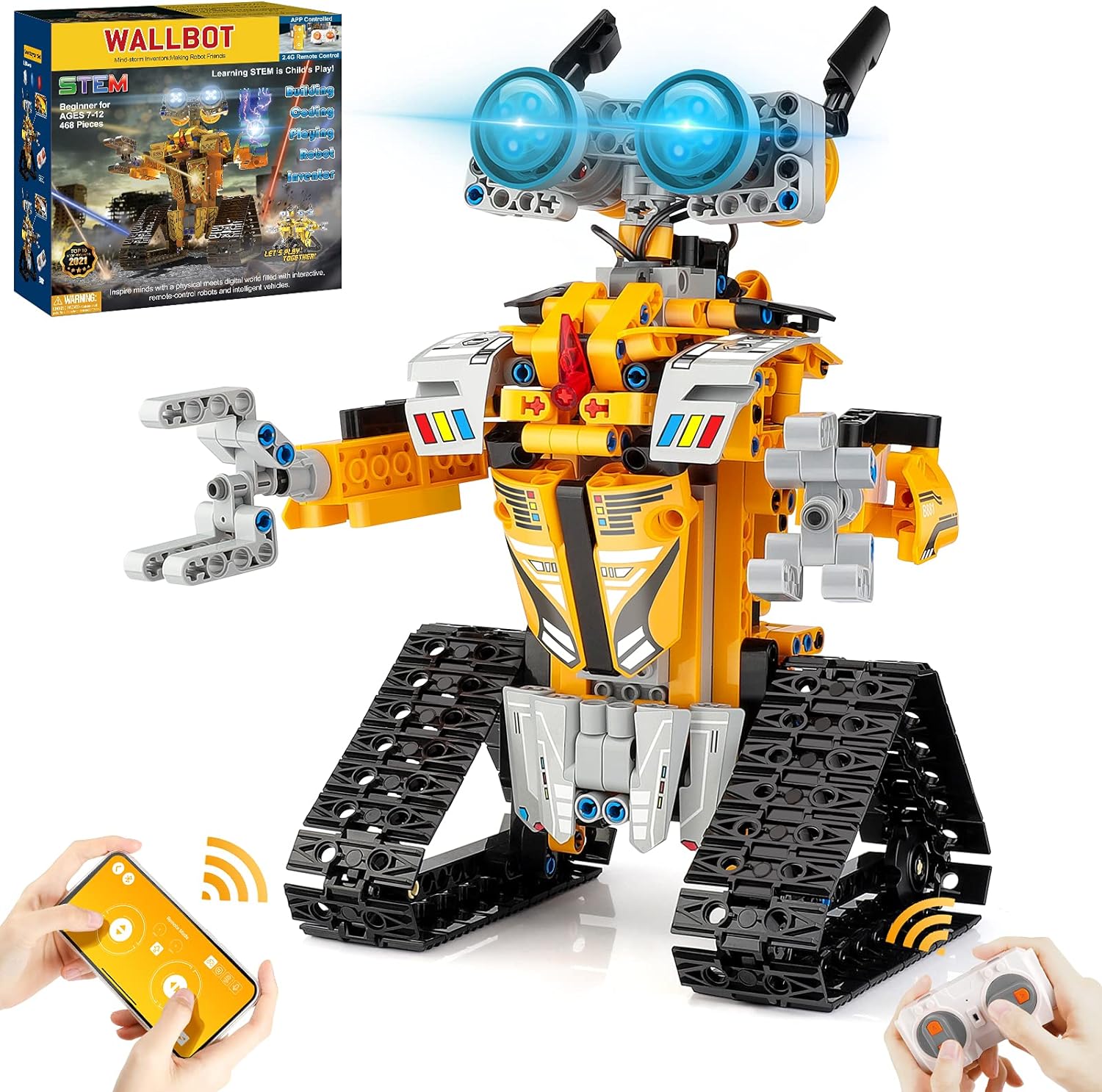 Sillbird STEM Projects for Kids Ages 8-12, Remote & APP Controlled Robot Building kit Toys Gifts for Boys Girls Age 8 9 10 11 12-15 (468 Pcs)