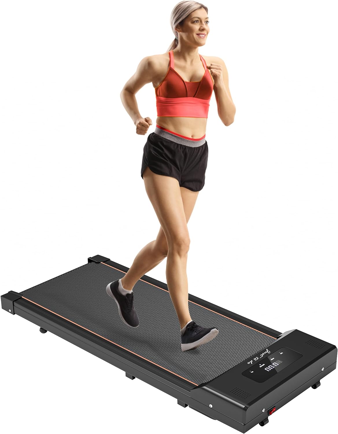 Under Desk Treadmill Walking Pad 2 in 1 Walkstation Jogging Running Portable Installation Free for Home Office Use, Slim Flat LED Display and Remote Control