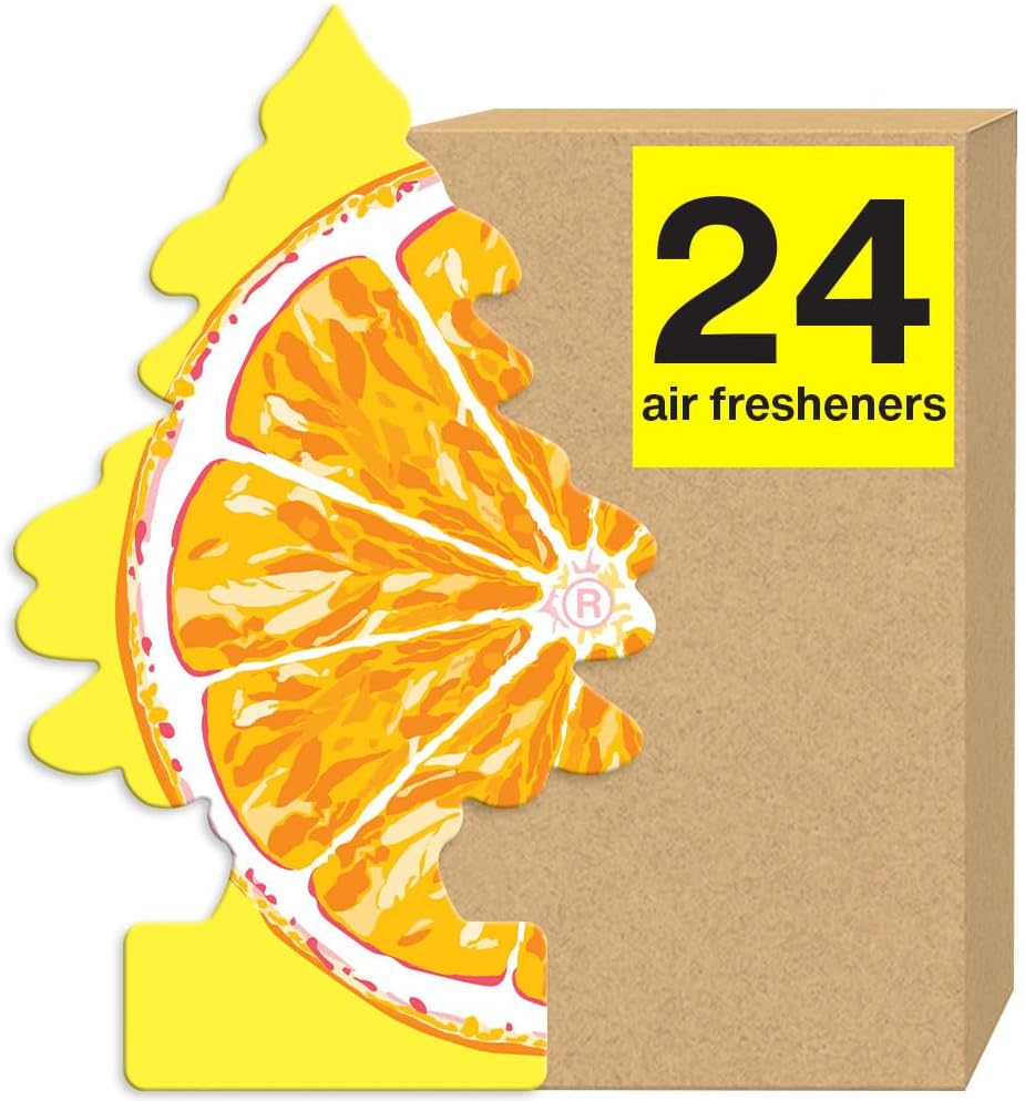 LITTLE TREES Air Fresheners Car Air Freshener. Hanging Tree Provides Long Lasting Scent for Auto or Home. Sliced, 24 Air Fresheners