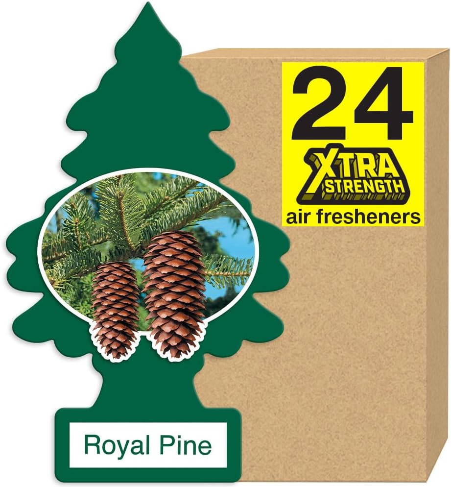 LITTLE TREES Air Fresheners Car Air Freshener. Xtra Strength Provides Long-Lasting Scent for Auto or Home. Extra Boost of Fragrance. Royal Pine, 24 Air Fresheners