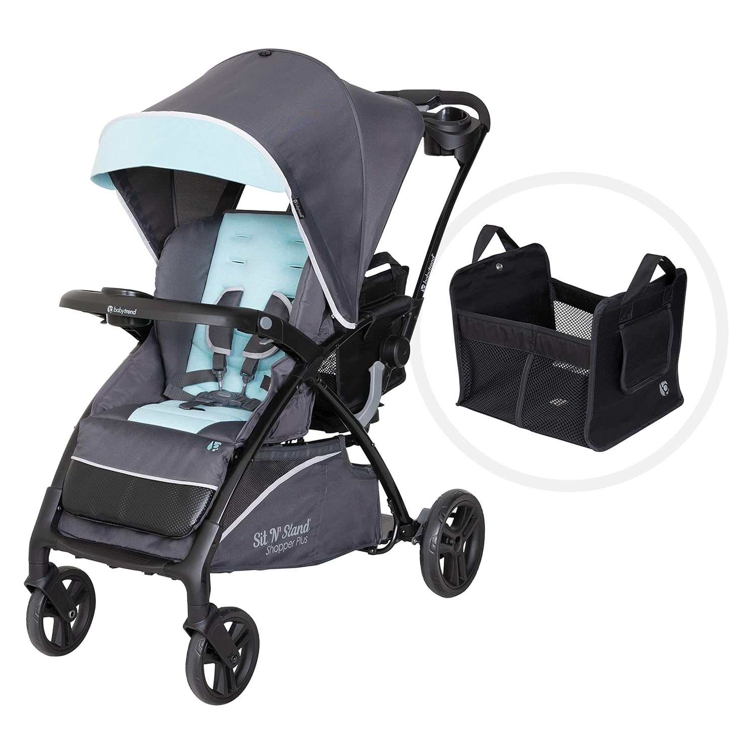 Baby Trend Sit N Stand 5-in-1 Shopper Plus Stroller, Blue Mist