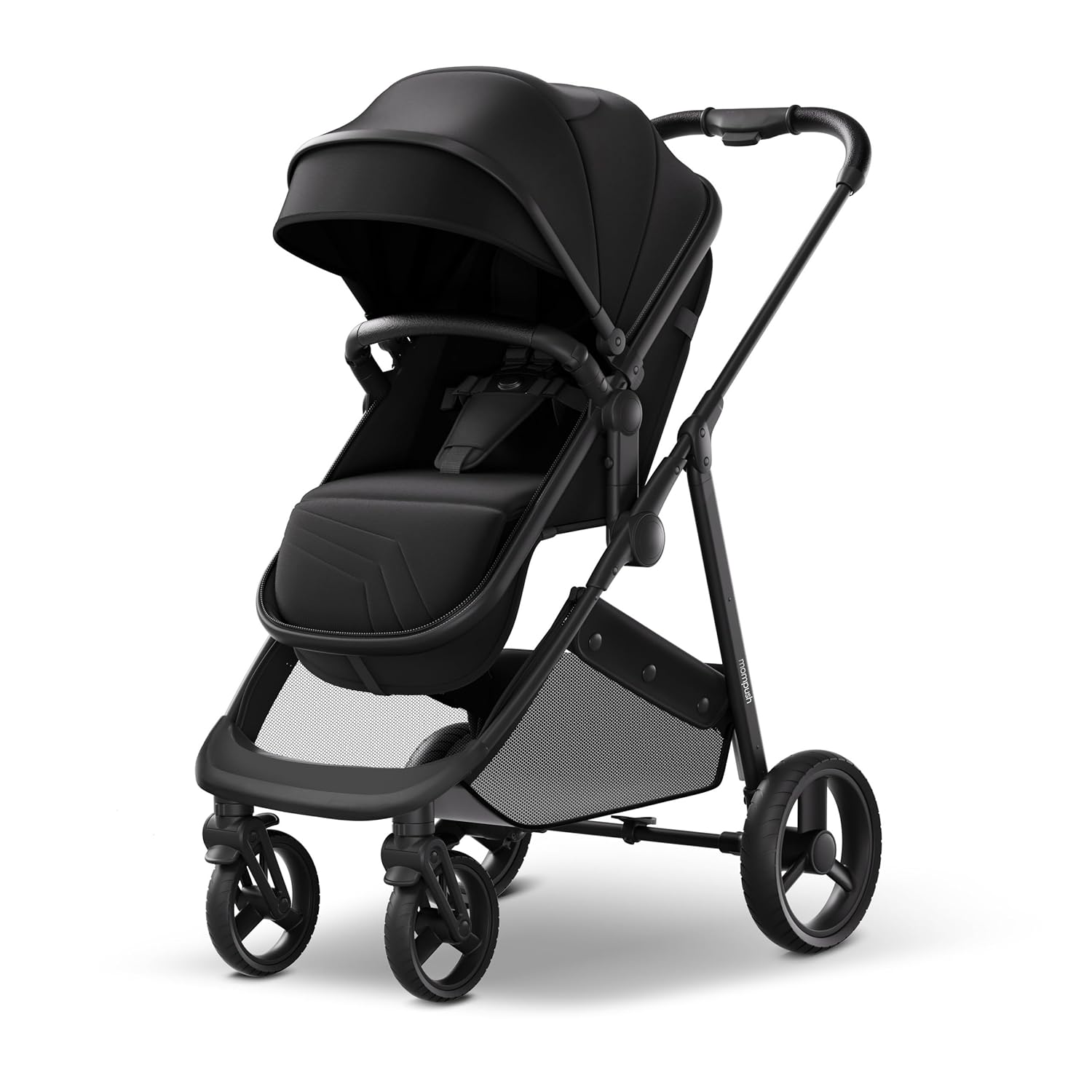 Mompush Wiz 2-in-1 Convertible Baby Stroller with Bassinet Mode - Foldable Infant Stroller to Explore More as a Family - Toddler Stroller with Reversible Stroller Seat