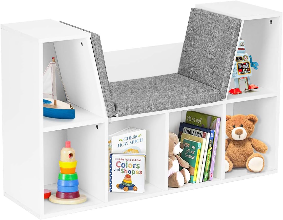 This shelf is exactly what I wanted. I needed a bench and someplace for books. It was SUPER easy to put together too. I only wish the pads had velcro to keep them from moving around. When my toddler tries to get on or off the bench they move around and make her slip off.