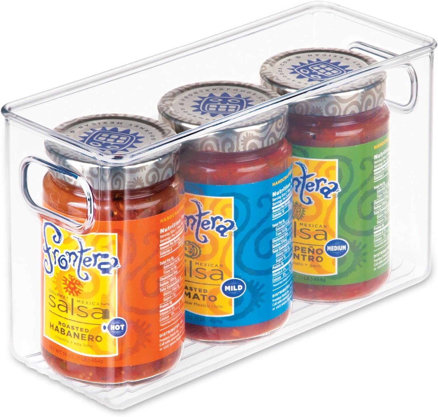 iDesign BPA-Free Plastic Pantry and Kitchen Storage, Freezer and Fridge Organizer Bin with Easy Grip Handles  10 x 4 x 6, Clear