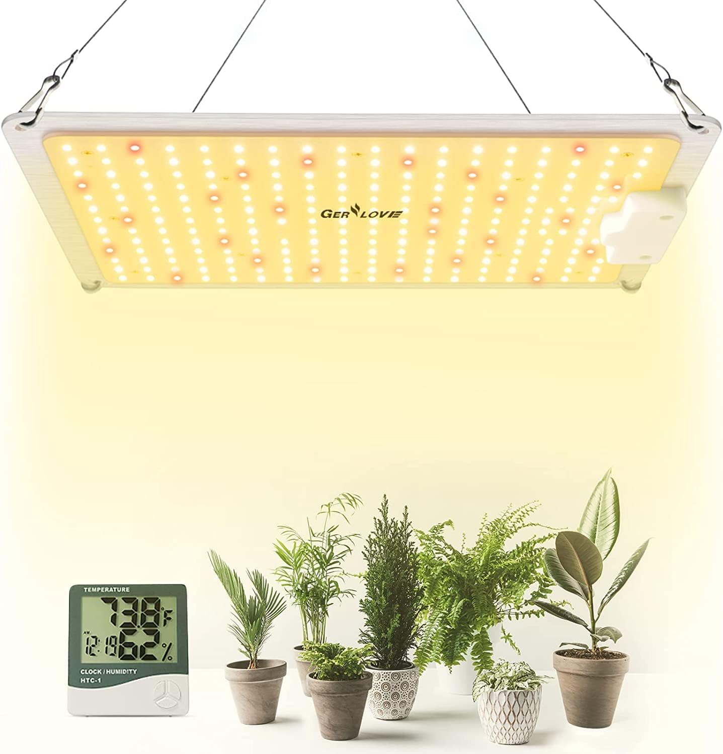 LED Grow Light, 1000W Full Spectrum Dimmable Plant Lights is very bright, dimmable, and works great! A very good light in it' price range. I've been running it non stop for several months now and recently set it up on a timer. I have no complaints about this light and would suggest others to buy it if they are on a budget. This is my fist light so I can't compare it to the more expensive ones, but it does well for a 3 x 3 foot space.