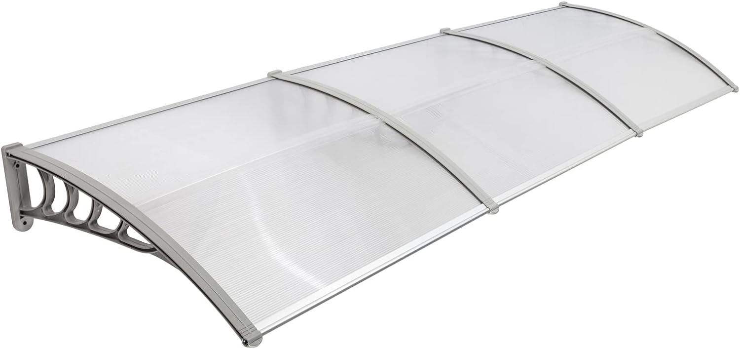 Window Awning Door Canopy, Modern Polycarbonate Front Door Canopy, Patio Awning Canopy Window Door Cover for Rain Snow Sunlight Protection Hollow Sheet