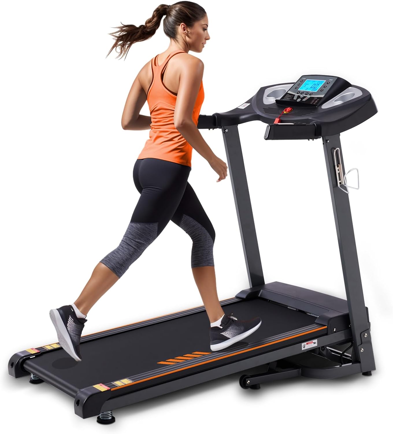 Treadmill with Incline, 300 LBS Running Treadmills for Home with 18 Wider Belt, 0.5-10 MPH Speed, APP, Folding 15% Auto Incline Treadmill Machine for Office Use (2.5 HP)