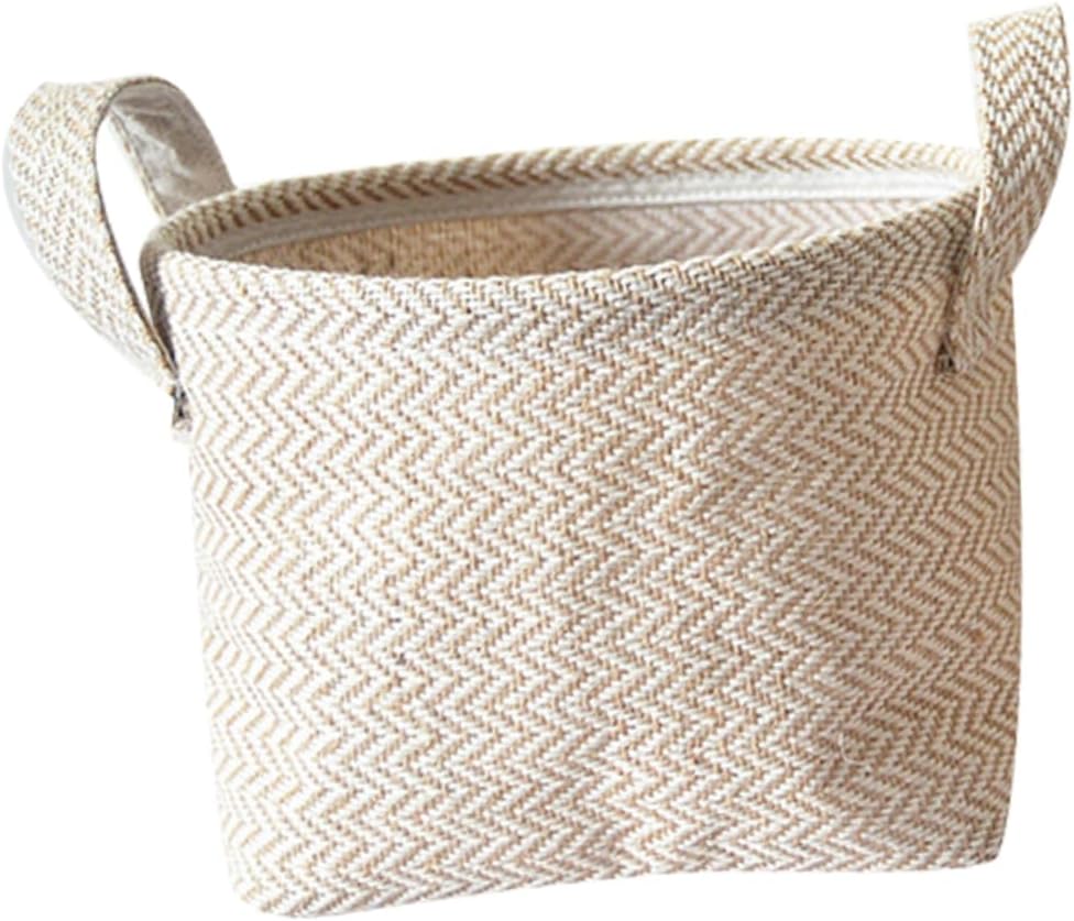 Garneck Storage Bins Round Storage Basket Decorative Storage Baskets Fabric Collapsible Storage Toy Storage Basket Cloth Storage Baskets Woven Storage Basket Dropshipping Storage Box