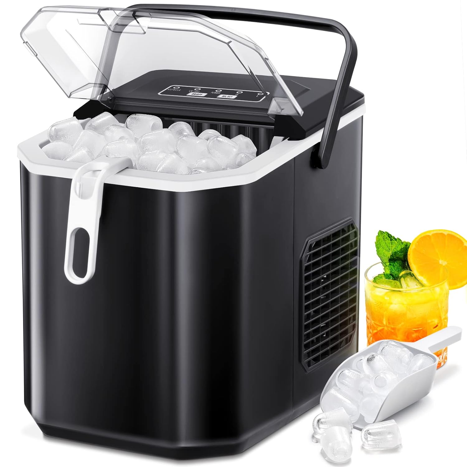 This ice maker is awesome! I use it all the time. The ice cubes are a great size for your drinks. 