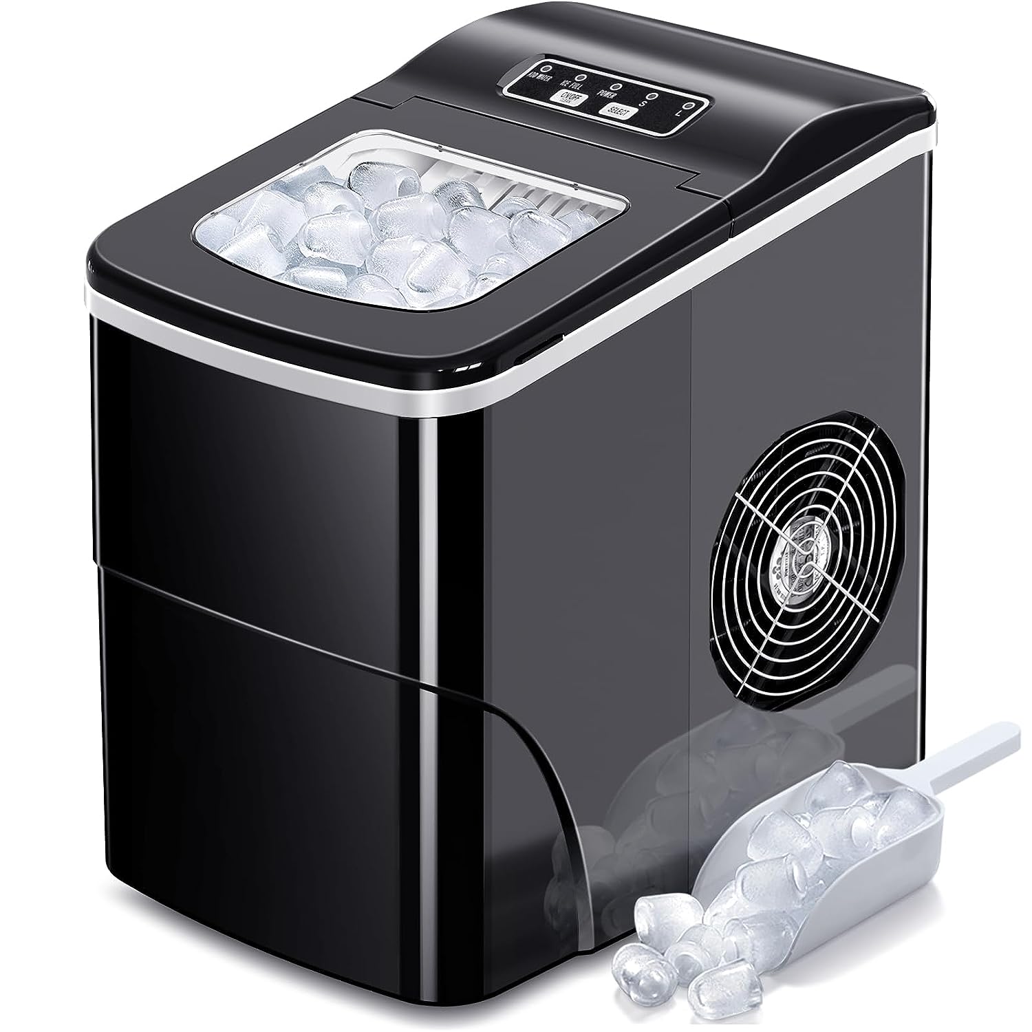 As a tenant of a cozy apartment, finding appliances that fit my limited space without sacrificing functionality is always a challenge. That' why I'm beyond thrilled with my AGLUCKY Ice Maker! This compact gem has been a game-changer. Here' how:Efficiency and Speed: The AGLUCKY Ice Maker lives up to its promise, churning out 9 bullet-shaped ice cubes in just 6 to 8 minutes. It' impressive how quickly I can get a batch ready for my morning smoothie or an impromptu get-together with friends.Capa