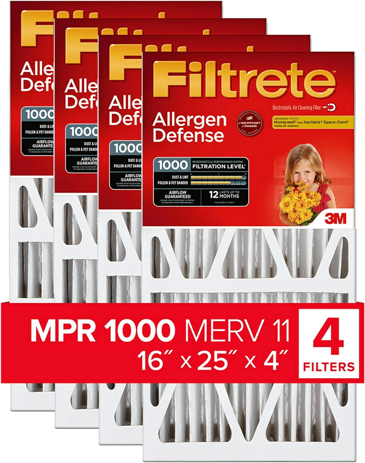 These work really well as a replacement for my 4 Honeywell furnace filter. They filter a lot and the MERV rating shows that. While the packaging says that it can last up to 12 months, they seem to trap quite a bit of dust and I usually exchange at my a/c and furnace tuneups every 6 months. Despite the high MERV rating, they dont seem to have any issues with restricting airflow. I have used other brands and these seem to flow the best and keep the air fresh. We use an air purifier, and while no
