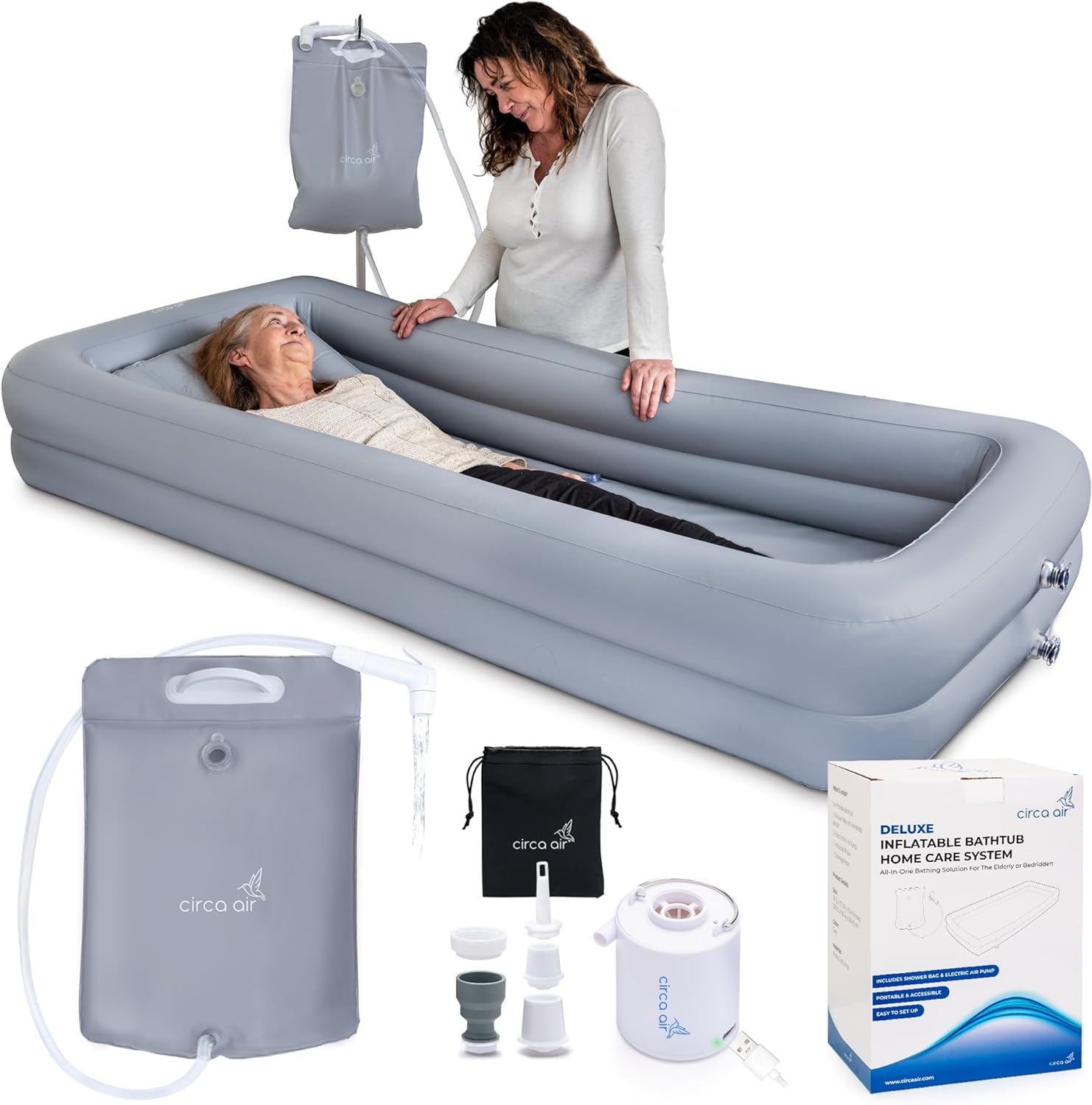 As a caregiver, the Circa Air Inflatable Bathtub has lightened the load. The electric air pump makes setup a breeze, saving my hands and time. The drainage hose is so flexible and efficient. It' not just a bathtub, it' a complete solution for preserving dignity and well-being. Our family member feels pampered, and I feel less physically strained. A true caregiver' ally!