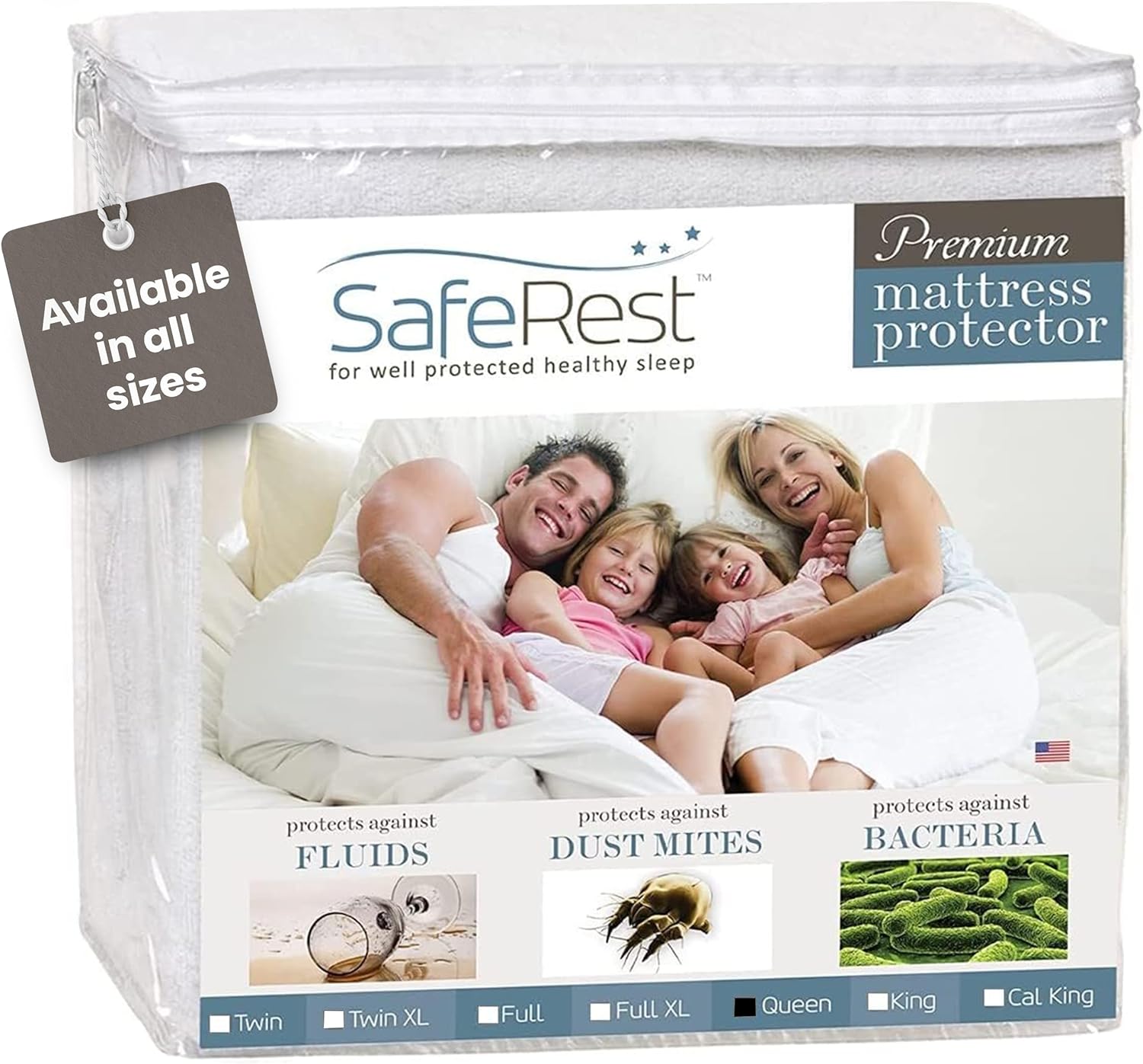 I am delighted to leave a glowing five-star review for the SafeRest 100% Waterproof Twin Size Mattress Protector! This mattress protector has completely exceeded my expectations and has become an essential item for ensuring a comfortable and clean sleeping environment.What sets this mattress protector apart is its exceptional quality and functionality. The 100% waterproof design provides unbeatable protection against spills, stains, and accidents, ensuring that my mattress remains pristine 