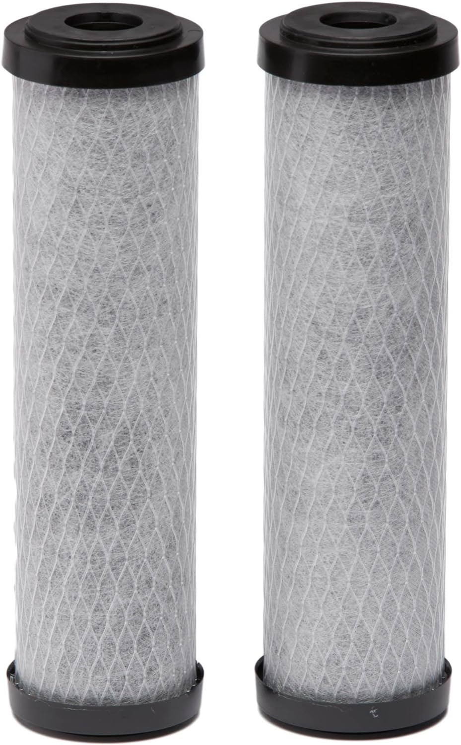 EcoPure EPW2C Carbon Whole Home Replacement Water Filter-Universal Fits Most Major Brand Systems (2 Pack), 2 Count (Pack of 2), Light Gray/Black