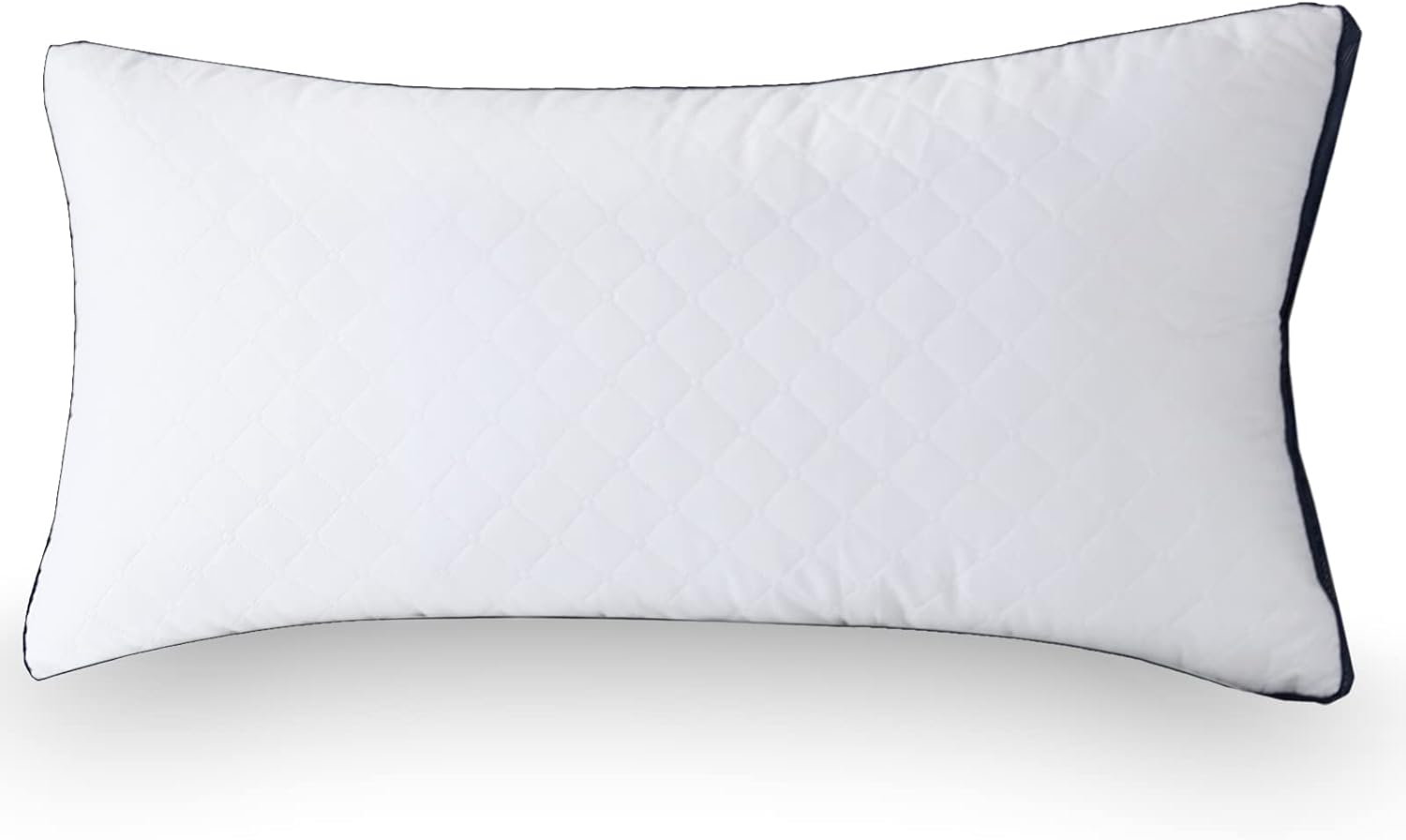 I bought these in the king size. Once removed from the packaging and allowed to fluff up, these are very nice pillows! They're right there in between firm and soft, with a nice density that also has enough give that you feel supported but not like you're sleeping on a brick. My husband likes to fold his pillows to sleep, and these allow him to do that without being flat or underfilled like most foldable pillows are. They also look nice and fluffy on the bed, so they lend themselves to the comfy 