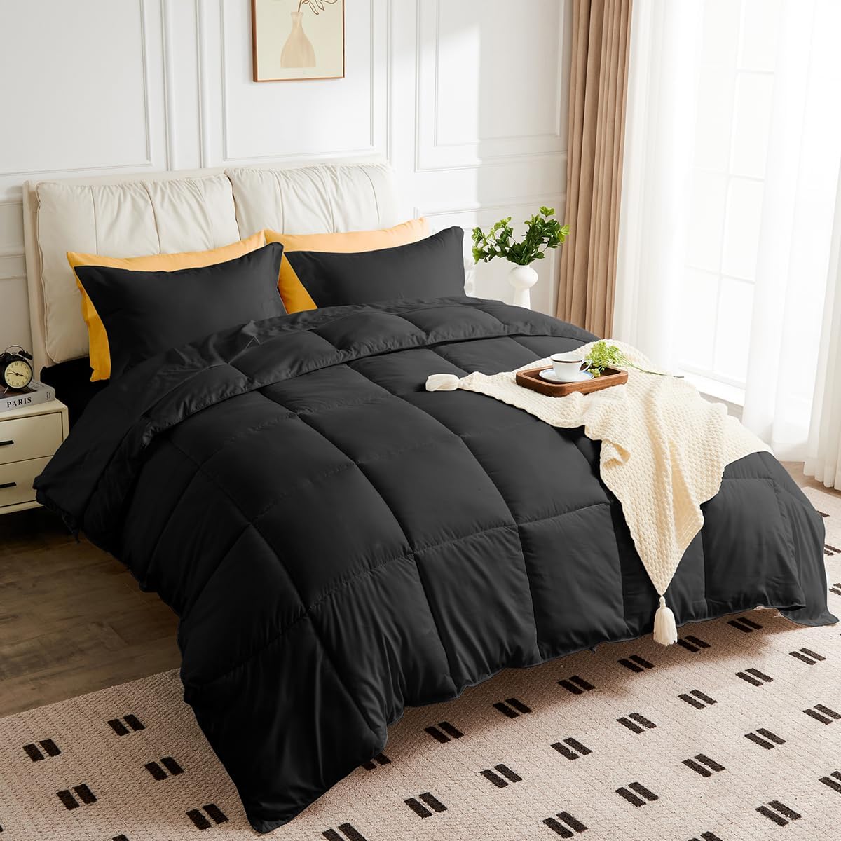 Honestly didnt expect much for the price I paid. So I was quite impressed about the quality of the comforter. Soft, warm enough and lightweight.