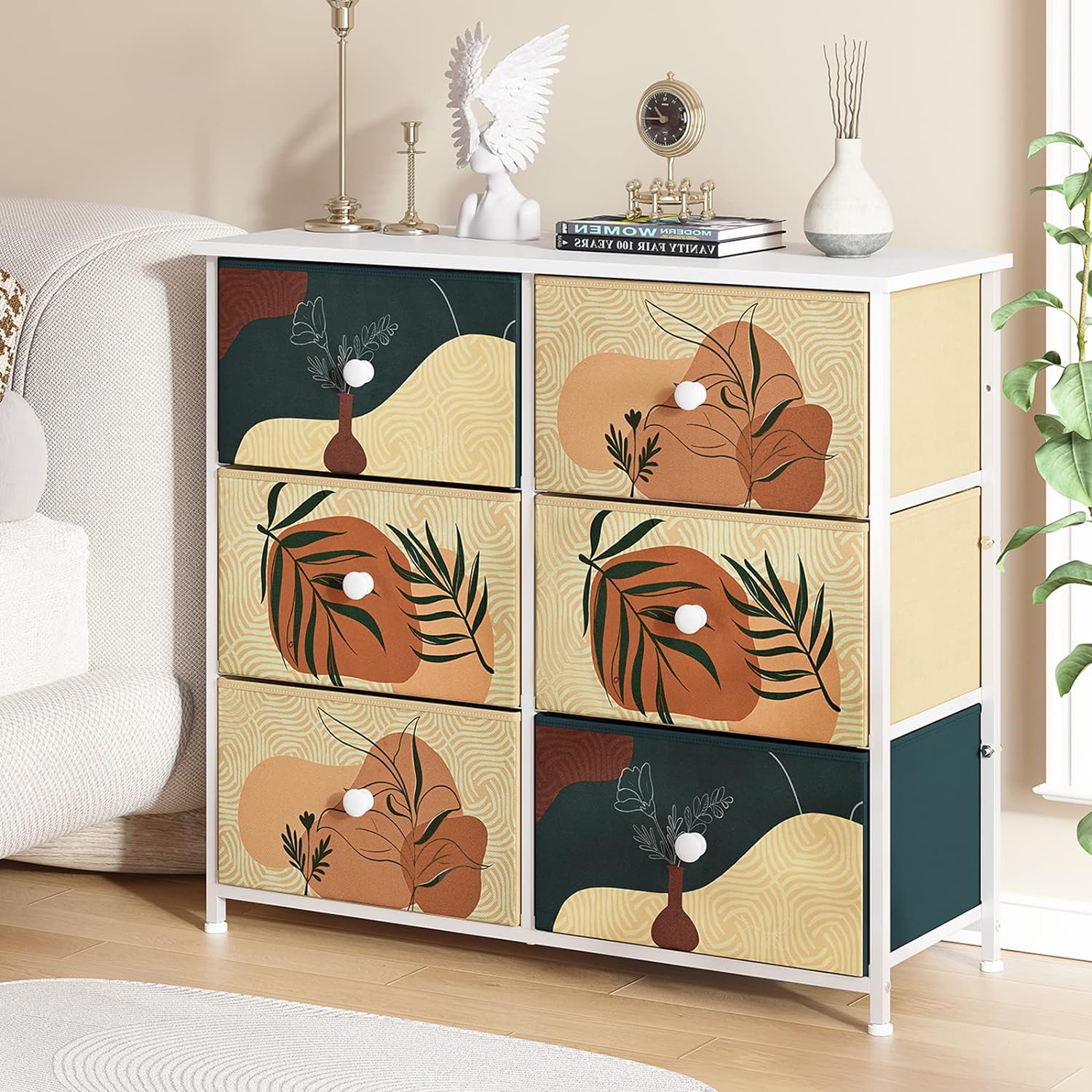 Customers like the appearance, ease of assembly, and size of the dresser. They mention that it looks just like the picture, is sturdy, and can blend into any space. However, some customers are mixed on the value of the product.