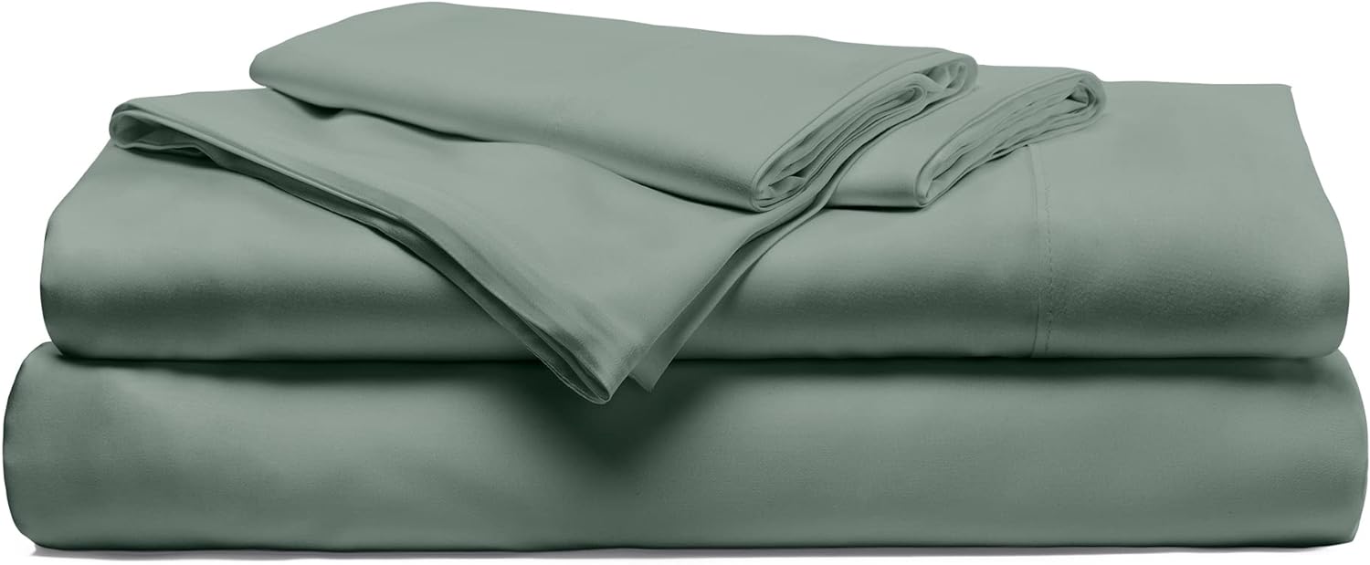 We love our sheet set - king set in blue. Our sheets came a touch crisper and shinier than we wished, but just as everyone before us has said, the sheets get softer after sleeping in them and especially after washing them once. They are truly cooling, which is nice for me since I am perimenopausal and I night sweat every night. First night, I found myself not having to push my top sheet off and put it back on again - the toss and turn of a perimenopausal woman - and I was so happy as I slept thr