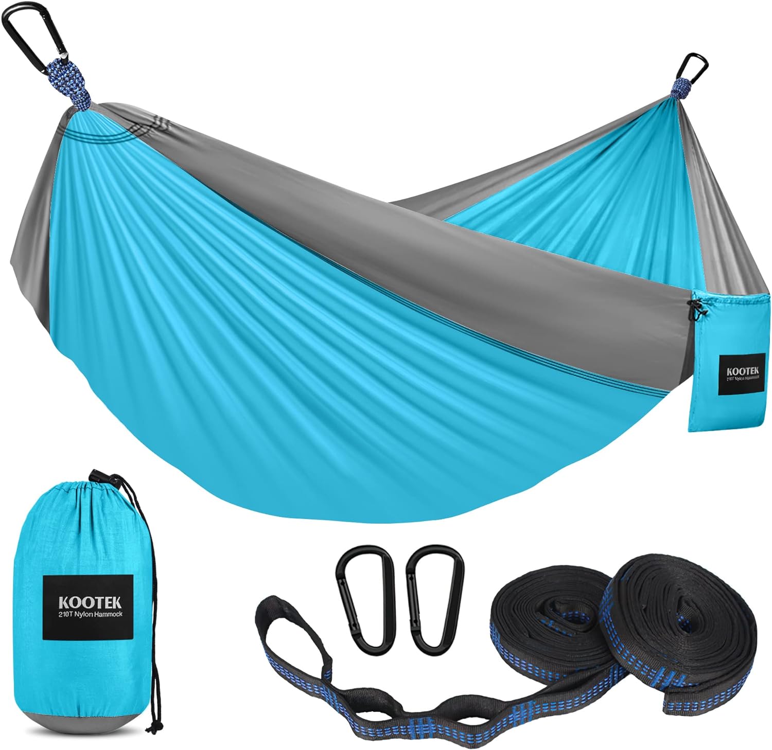 Kootek Camping Hammock Double & Single Portable Hammocks Camping Accessories for Outdoor, Indoor, Backpacking, Travel, Beach, Backyard, Patio, Hiking