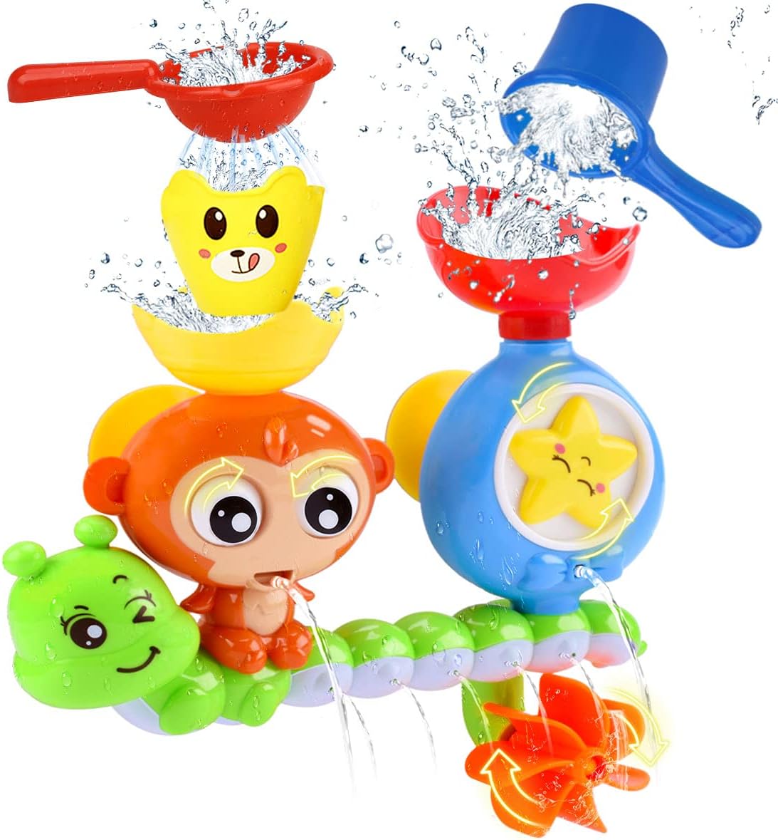 Hely Cancy No Hole Baby Dinosaur Bath Toys for Toddler, 12 PCS Mold Free Kids Bathtub Pool Toys