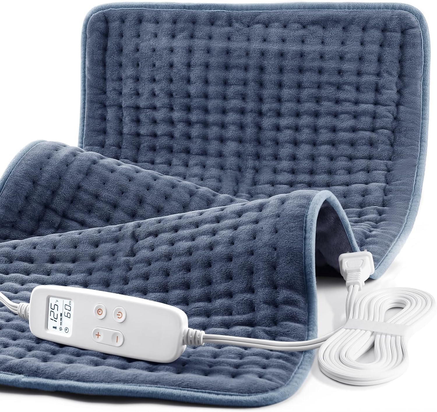 Heating Pad for Back Pain Relief, Extra Large 33 x 17, Portable Heating Pad for Shoulder, Neck, Cramp, Menstrual Pain, with Upgraded 6 Timer & 6 Temperature Controller