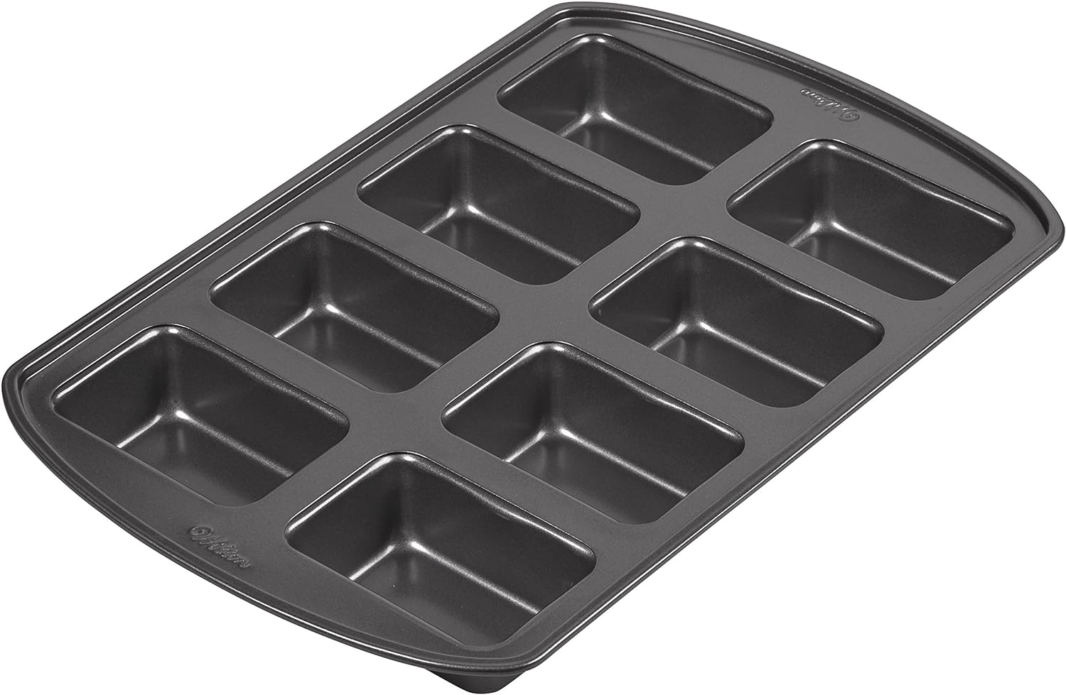 Wilton Perfect Results Non-Stick Mini Loaf Pan, 8-Cavity, 15.2 IN x 9.5 IN x 1.6, Gray