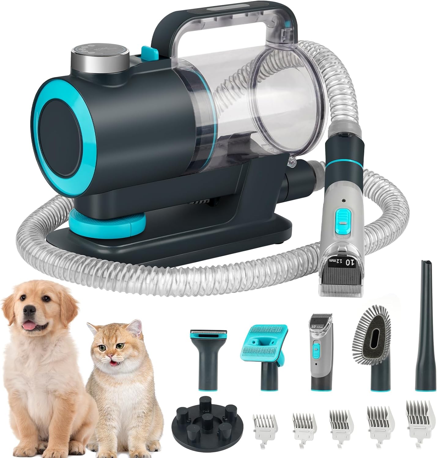 Pet Grooming Vacuum kit with Pet Aromatherapy,Low Noise Dog Hair Vacuum Suction 99% pet Hair, Dog Grooming Kit & Vacuum with 5 Pet Grooming Tools for Shedding Pet Hair for Dog and Cat