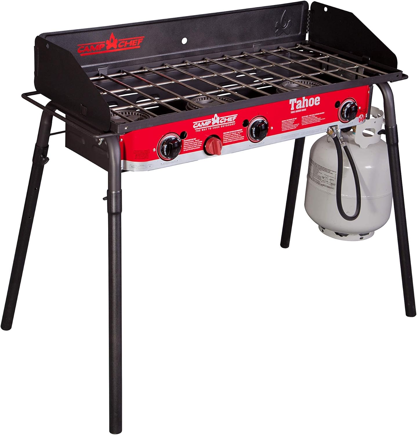 Camp Chef Tahoe 16-3-Burner Gas Stove - Perfect for Big Outdoor Cooking Jobs - 30,000 BTU Burners - 608 Sq In Cooking Space - 3-Burner Propane Stove