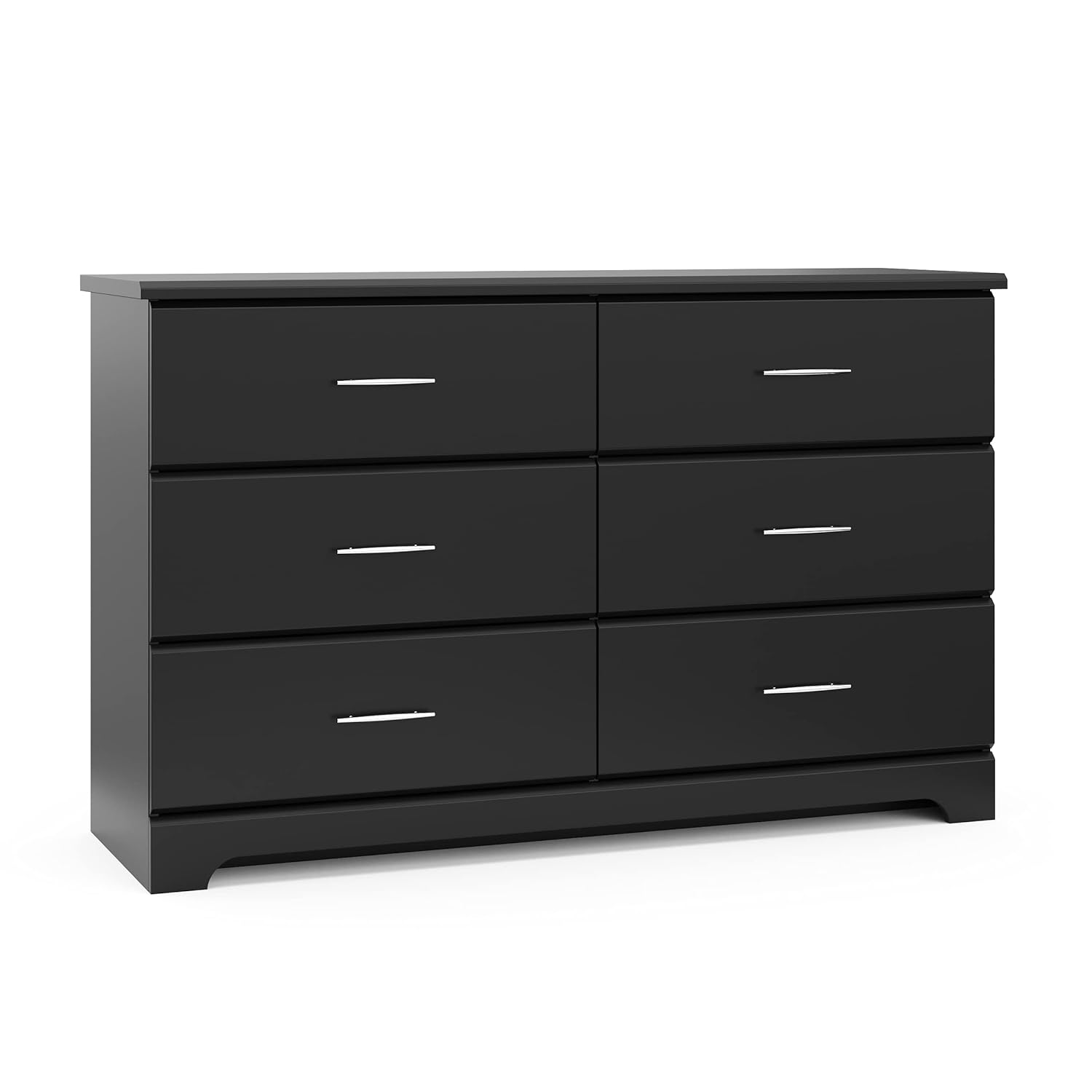 Storkcraft Brookside 6 Drawer Double Dresser (Black)  GREENGUARD Gold Certified, For Nursery, Kids Organizer, Chest of Drawers